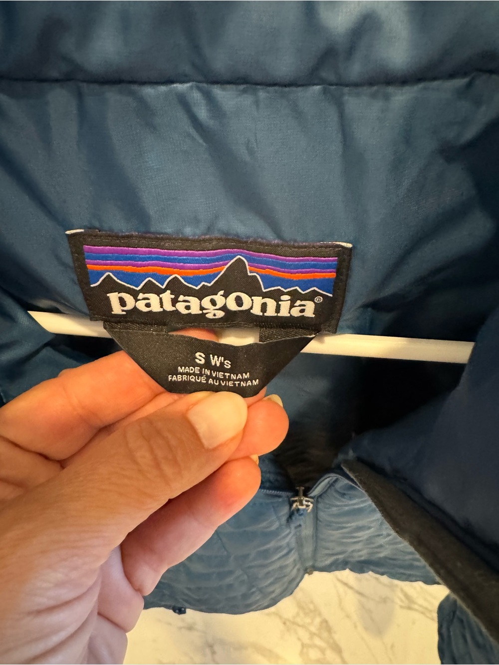 Patagonia Womens Teal-Blue Quilted Puffer Jacket - Picture 3 of 3